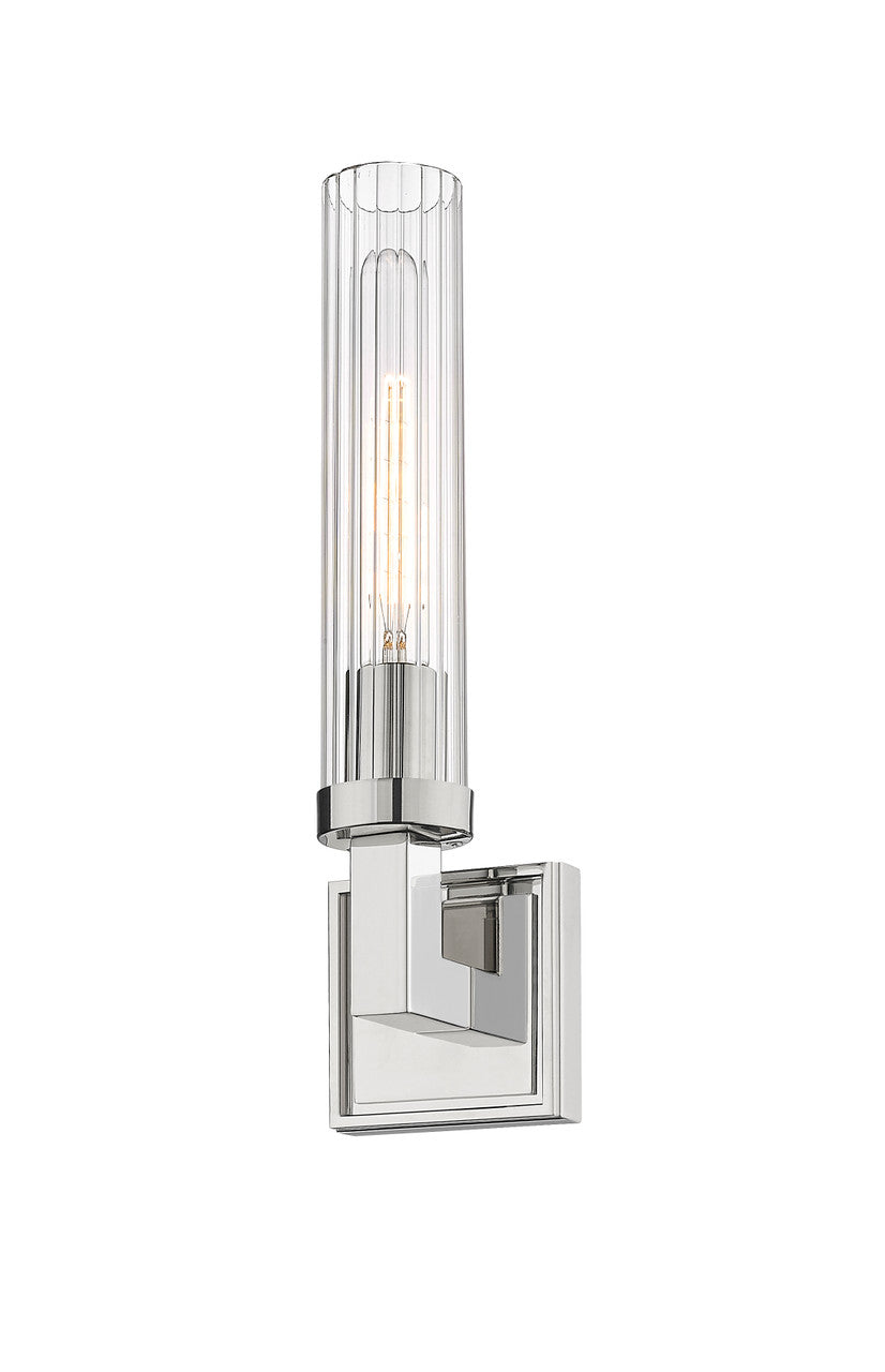 Z-Lite Beau 1 Light Wall Sconce in Polished Nickel 3031-1S-PN