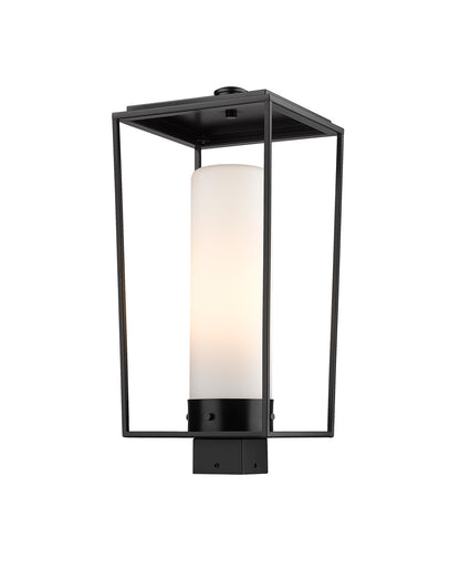 Z-Lite Sheridan 1 Light Outdoor Post Mount Fixture in Black 595PHBS-BK