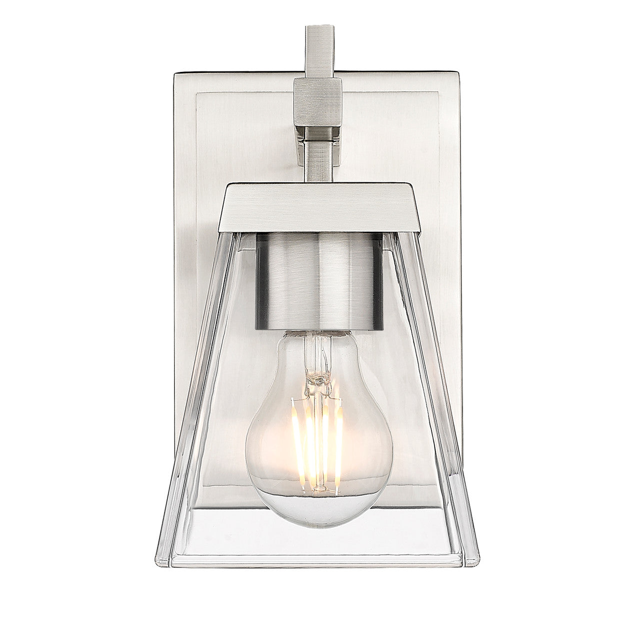 Z-Lite Lauren 1 Light Wall Sconce in Brushed Nickel 819-1S-BN