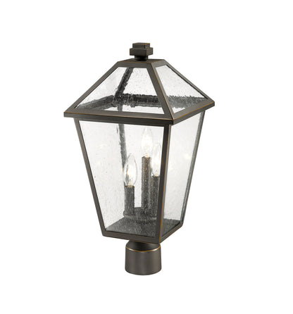 Z-Lite Talbot 3 Light Outdoor Post Mount Fixture in Oil Rubbed Bronze 579PHBR-ORB