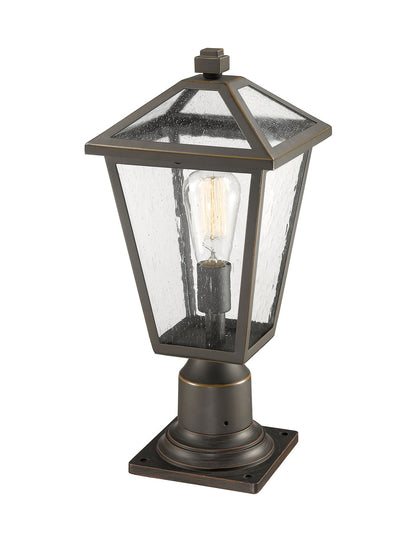 Z-Lite Talbot 1 Light Outdoor Pier Mounted Fixture in Oil Rubbed Bronze 579PHMR-533PM-ORB