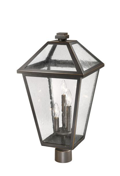 Z-Lite Talbot 3 Light Outdoor Post Mount Fixture in Oil Rubbed Bronze 579PHXLR-ORB