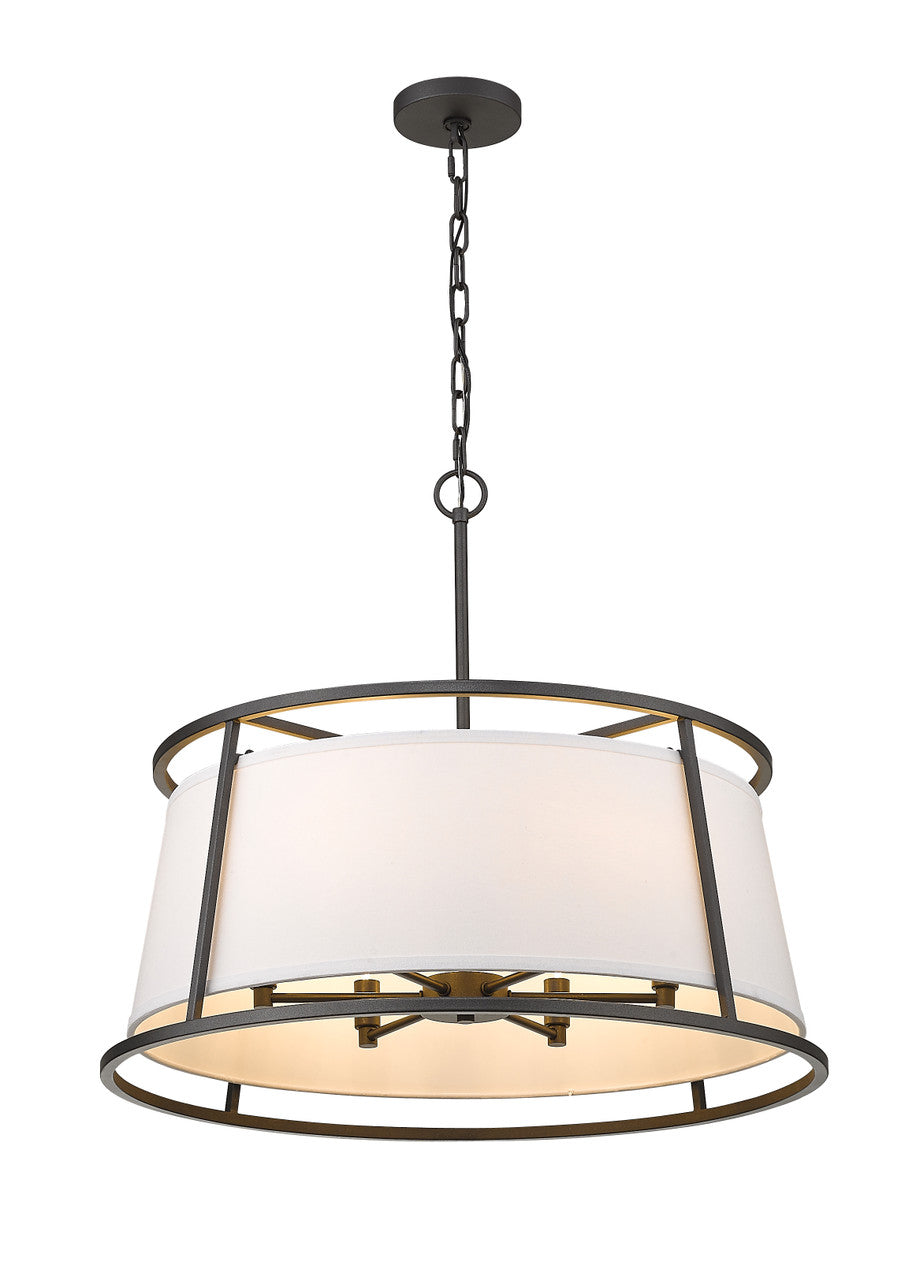 Z-Lite Lenyx Pendant 6 Light Chandelier in Iron Ore 1935-26IO