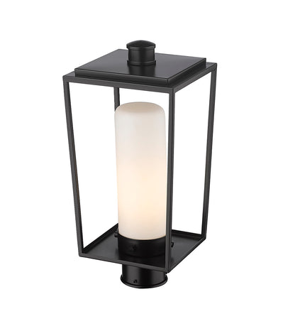 Z-Lite Sheridan 1 Light Outdoor Post Mount Fixture in Black 595PHMR-BK