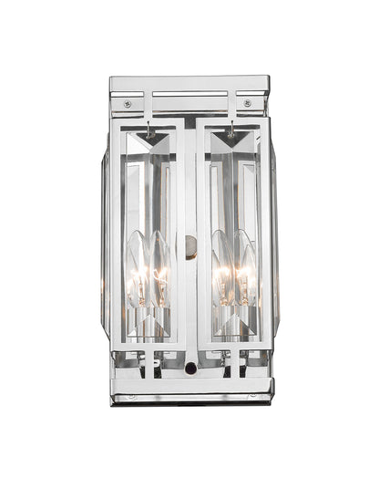 Z-Lite Mersesse 2 Light Wall Sconce in Chrome  6006-2S-CH