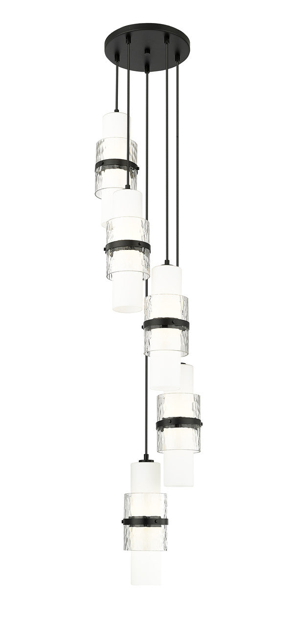 Z-Lite Cayden 5 Light Chandelier in Matte Black 1946P-5R-MB