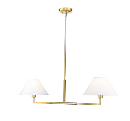 Z-Lite Leila 2 Light Chandelier in Luxe Gold 744-42L-LG