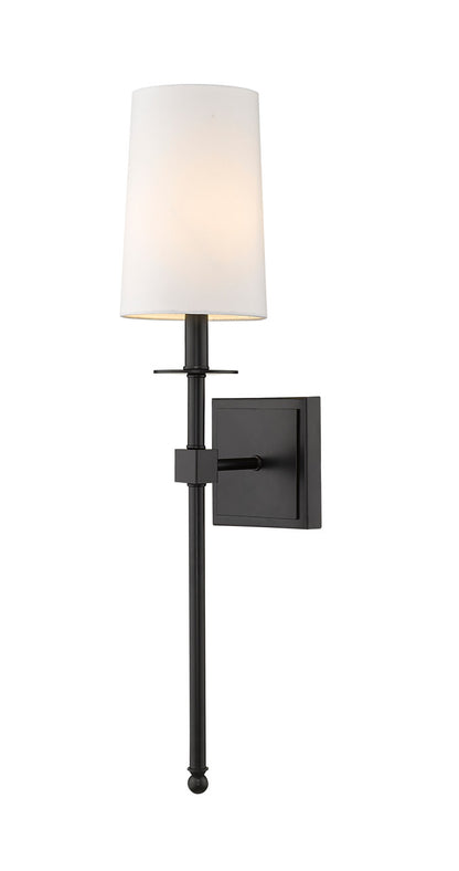 Z-Lite Camila 1 Light Wall Sconce in Matte Black 811-1S-MB