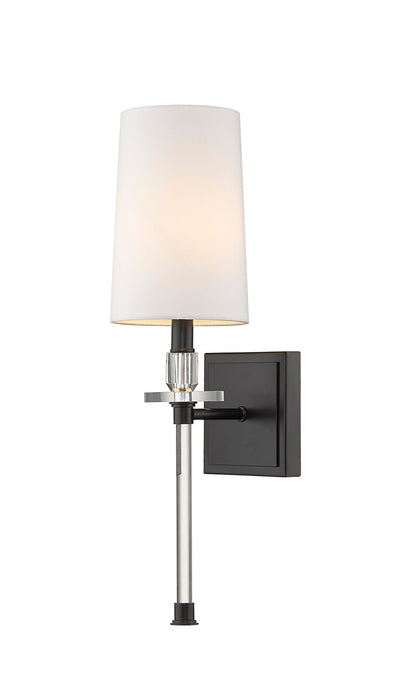 Z-Lite Sophia 1 Light Wall Sconce in Matte Black 803-1S-MB