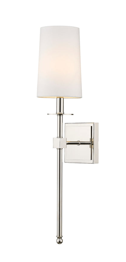 Z-Lite Camila 1 Light Wall Sconce in Polished Nickel 811-1S-PN