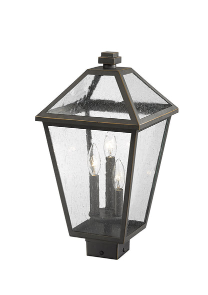 Z-Lite Talbot 3 Light Outdoor Post Mount Fixture in Oil Rubbed Bronze 579PHBS-ORB