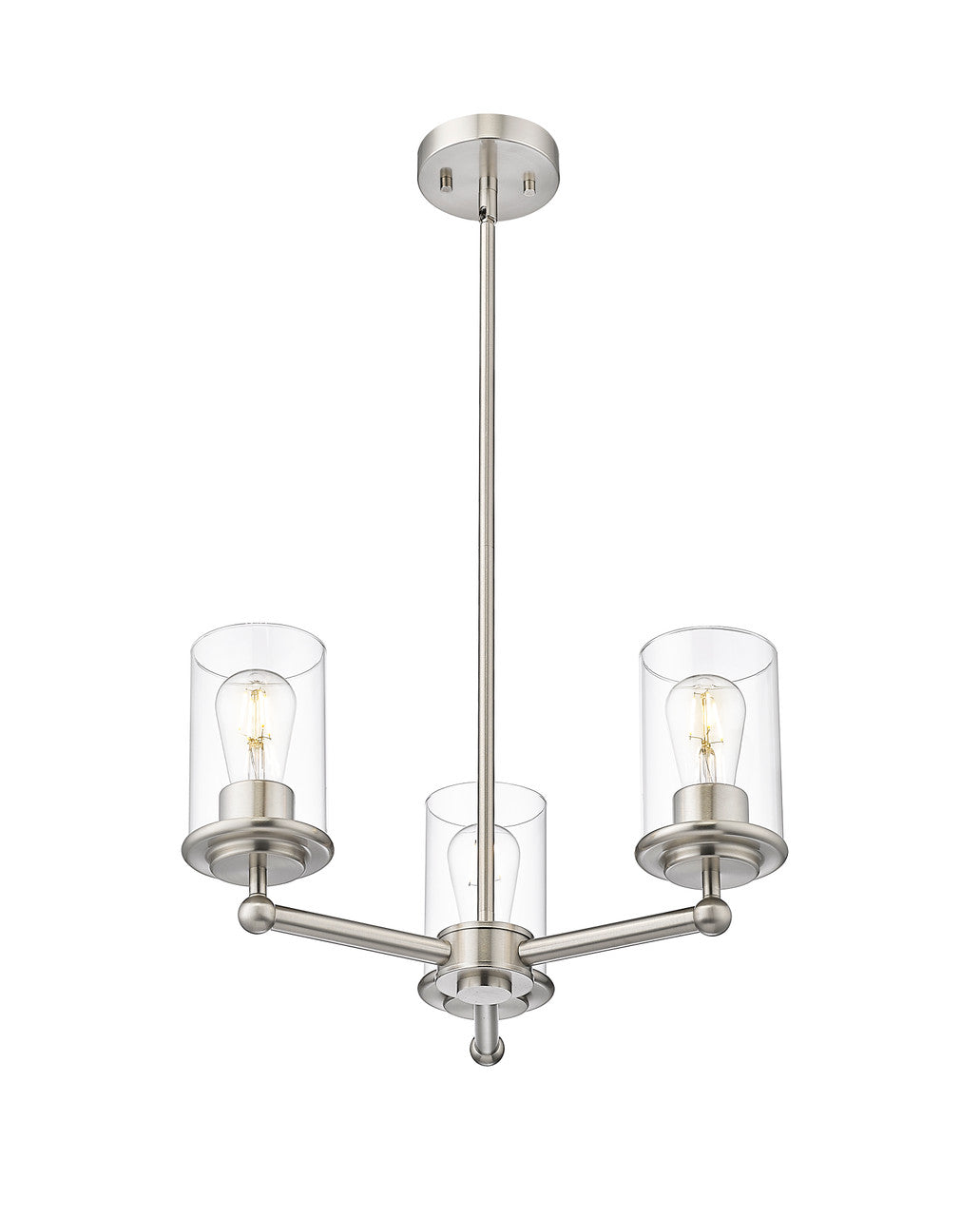 Z-Lite Thayer 3 Light Chandelier in Brushed Nickel 742-3BN