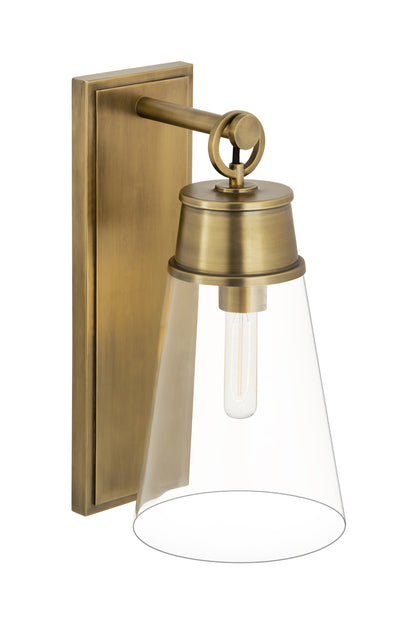 Z-Lite Wentworth 1 Light Wall Sconce in Rubbed Brass 2300-1SL-RB