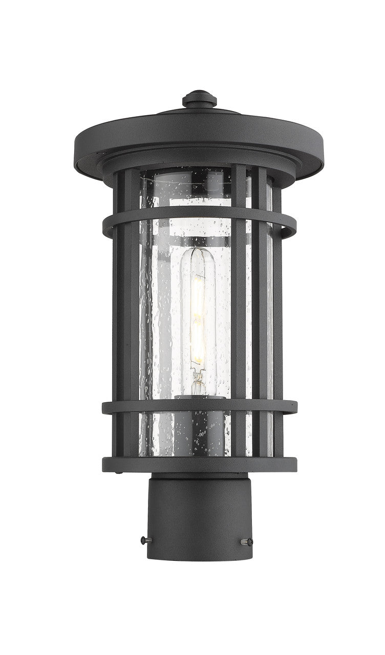 Z-Lite Jordan 1 Light Outdoor Post Mount Fixture in Black 570PHM-BK