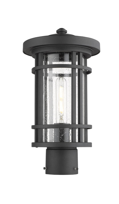 Z-Lite Jordan 1 Light Outdoor Post Mount Fixture in Black 570PHM-BK