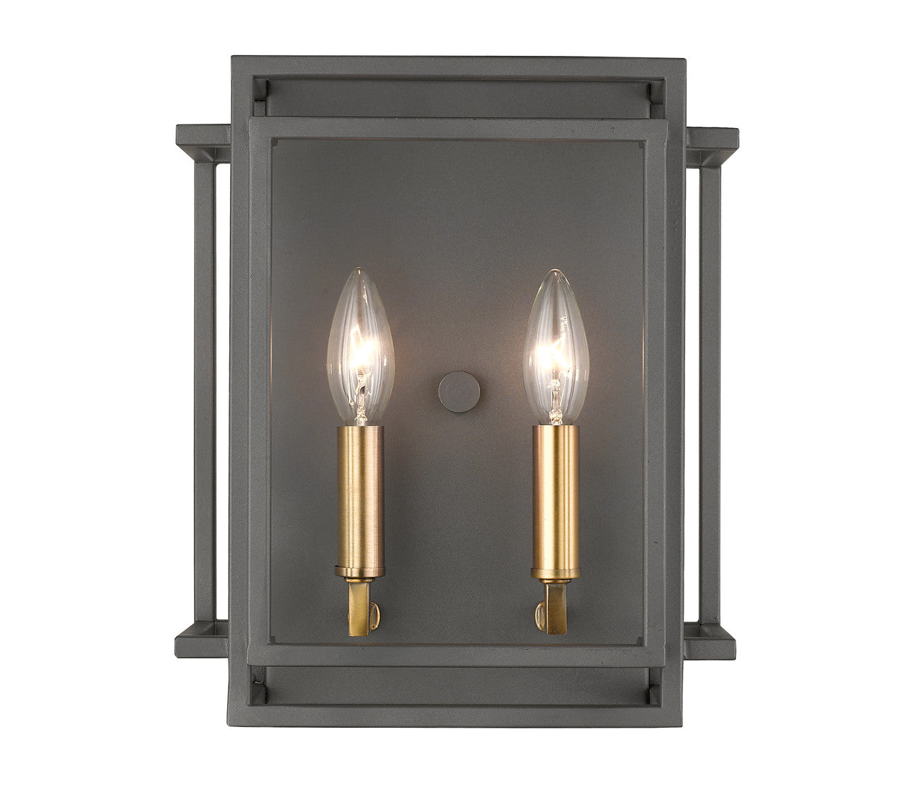 Z-Lite Titania 2 Light Wall Sconce in Bronze + Olde Brass 454-2S-BRZ-OBR