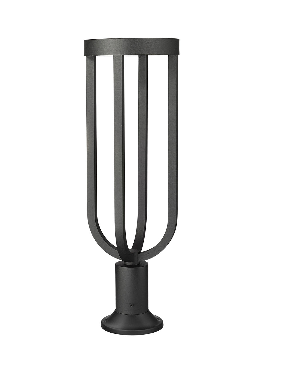 Z-Lite Leland 1 Light Outdoor Pier Mounted Fixture in Sand Black 5005PHB-553PM-BK-LED