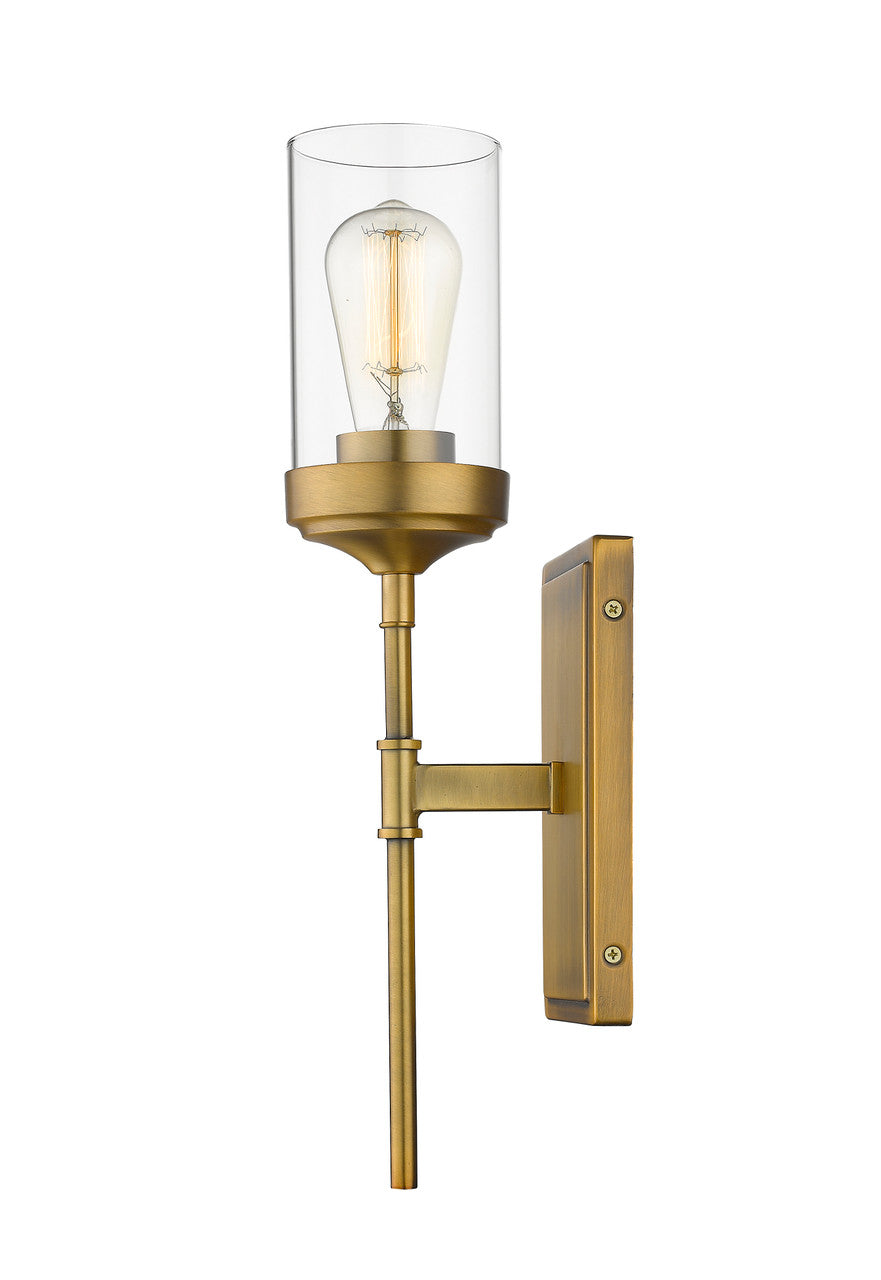 Z-Lite Calliope 1 Light Wall Sconce in Foundry Brass 617-1S-FB