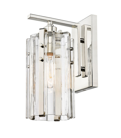 Z-Lite Alverton 1 Light Wall Sconce in Polished Nickel 3036-1S-PN