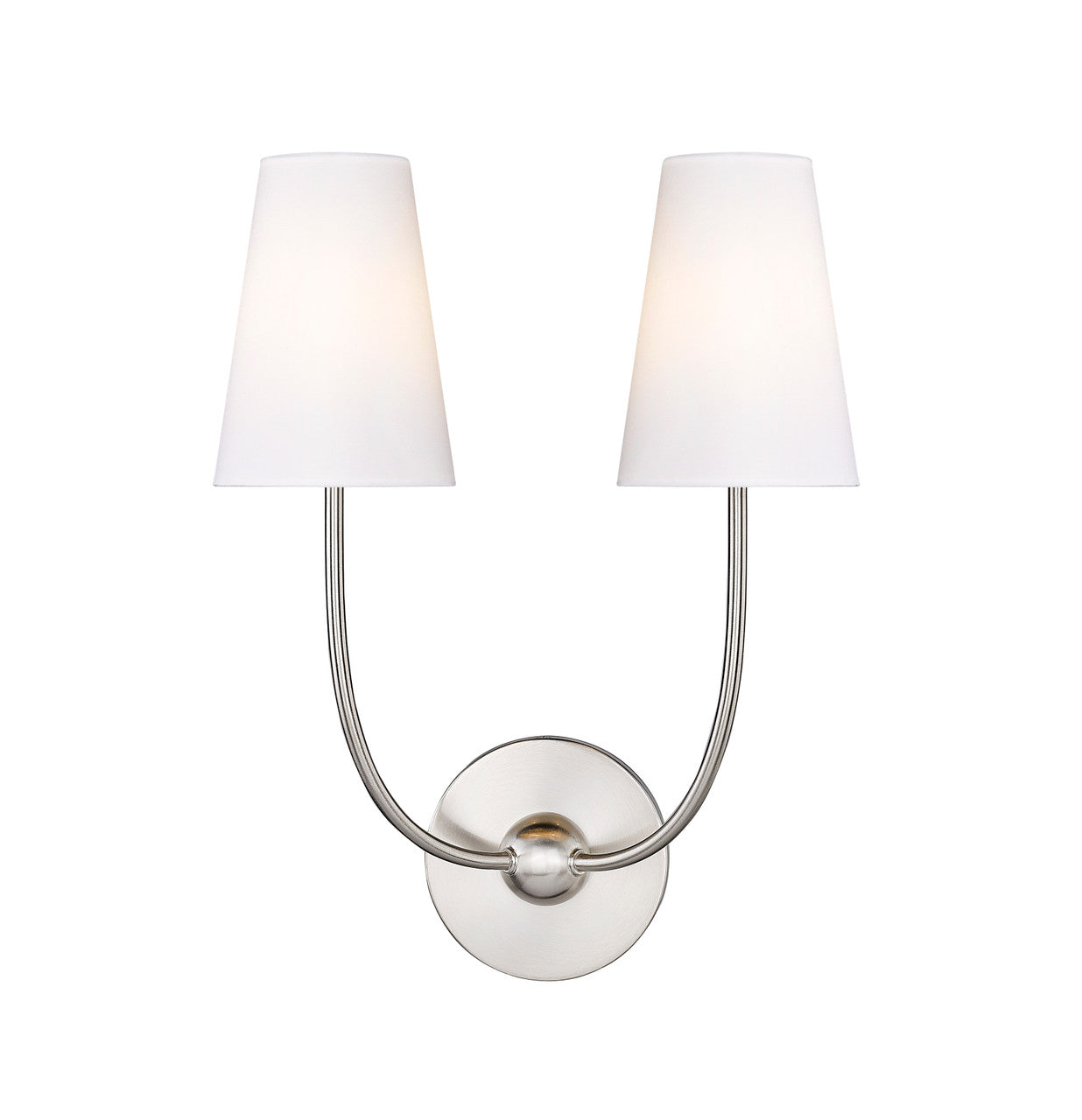 Z-Lite Shannon 2 Light Wall Sconce in Brushed Nickel 3040-2S-BN