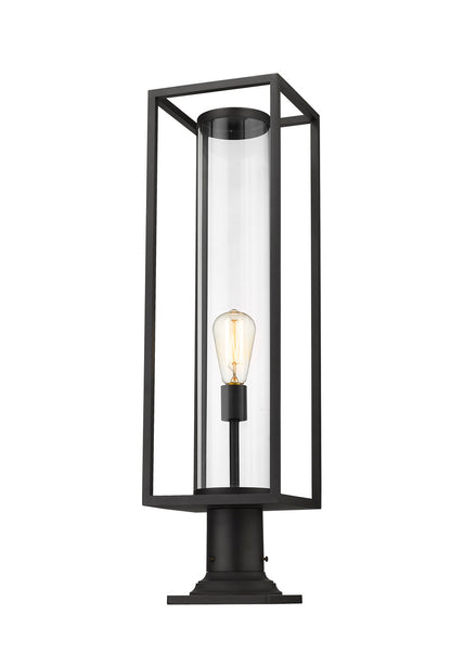 Z-Lite Dunbroch 1 Light Outdoor Pier Mounted Fixture in Black 584PHBR-533PM-BK