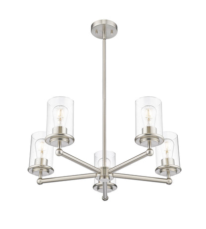 Z-Lite Thayer 5 Light Chandelier in Brushed Nickel 742-5BN