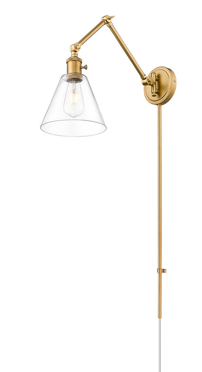 Z-Lite Gayson 1 Light Wall Sconce in Rubbed Brass 348S-RB