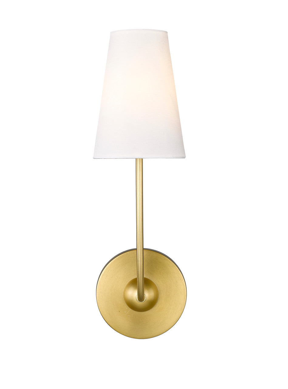 Z-Lite Shannon 1 Light Wall Sconce in Rubbed Brass 3040-1S-RB