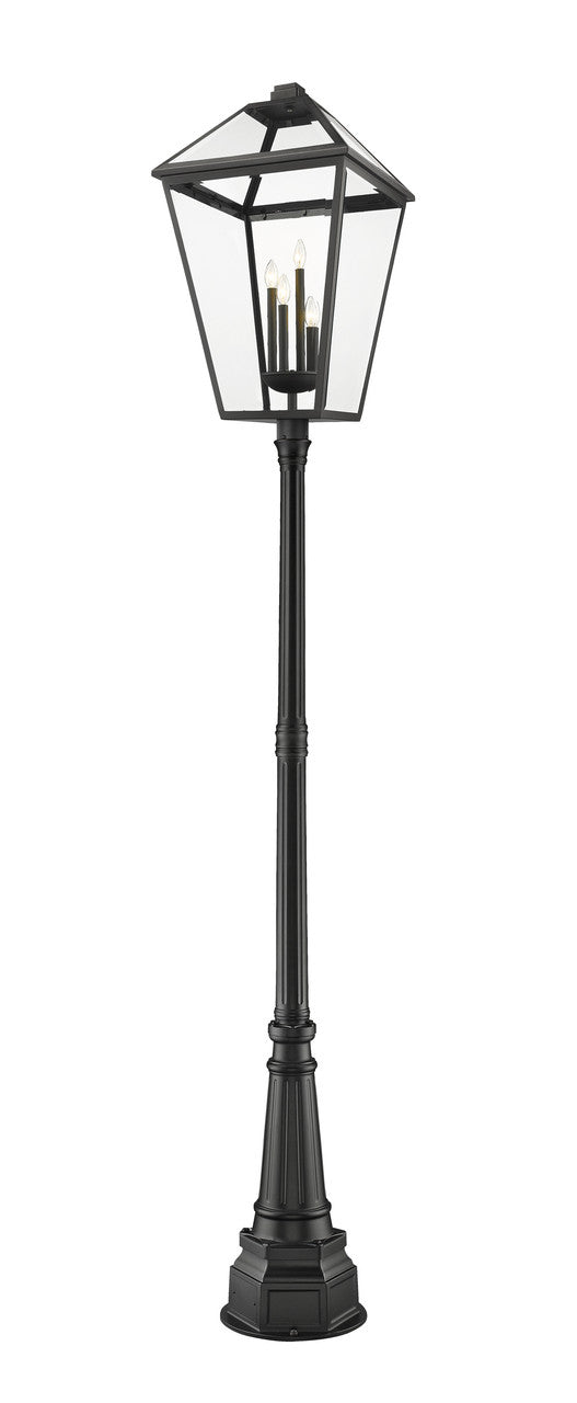 Z-Lite Talbot 4 Light Outdoor Post Mounted Fixture in Black 579PHXLXR-564P-BK