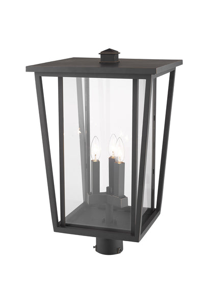 Z-Lite Seoul 3 Light Outdoor Post Mount Fixture in Oil Rubbed Bronze 571PHXLR-ORB