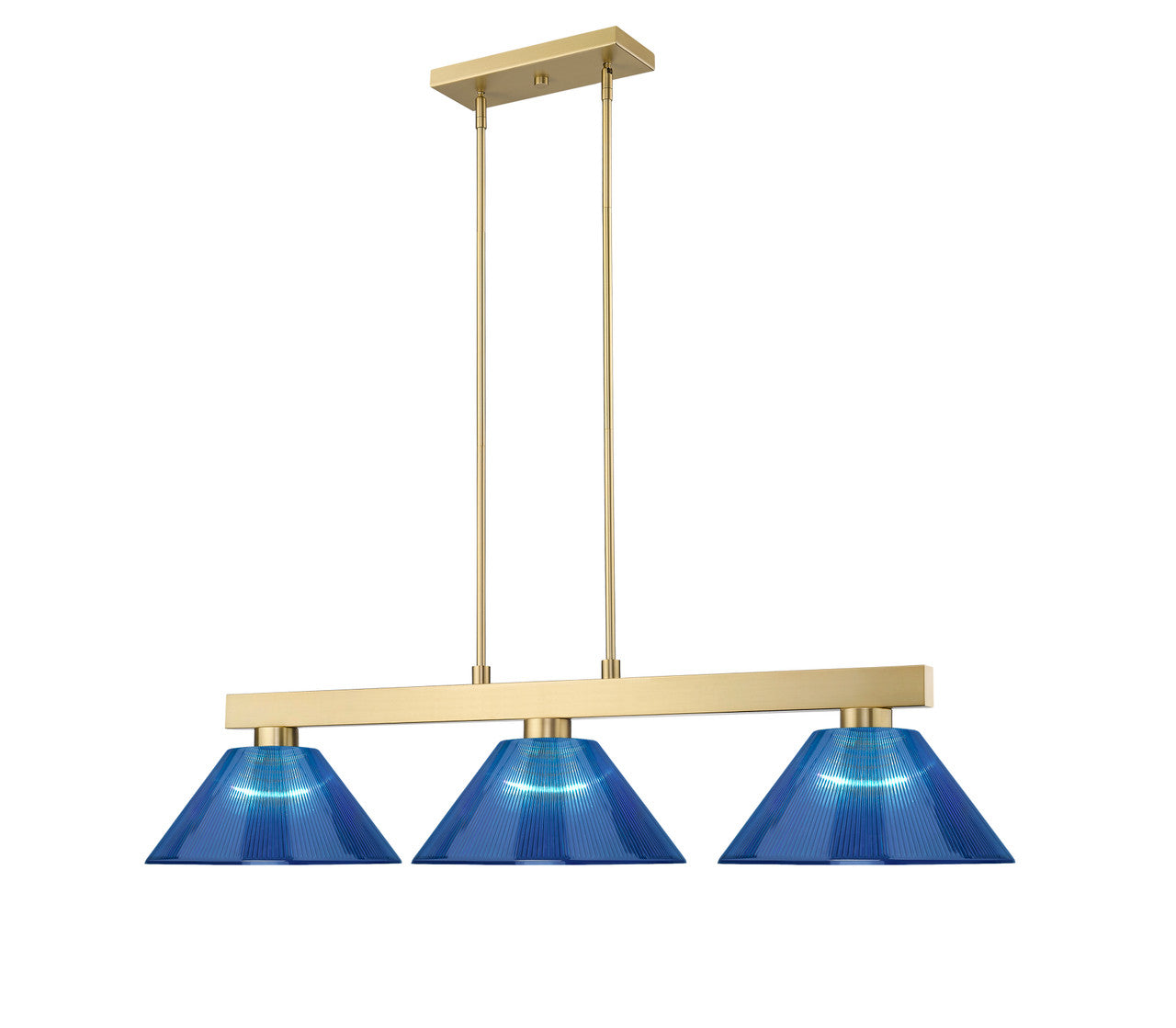 Z-Lite Cobalt 3 Light Billiard in Modern Gold 152MGLD-ARDB