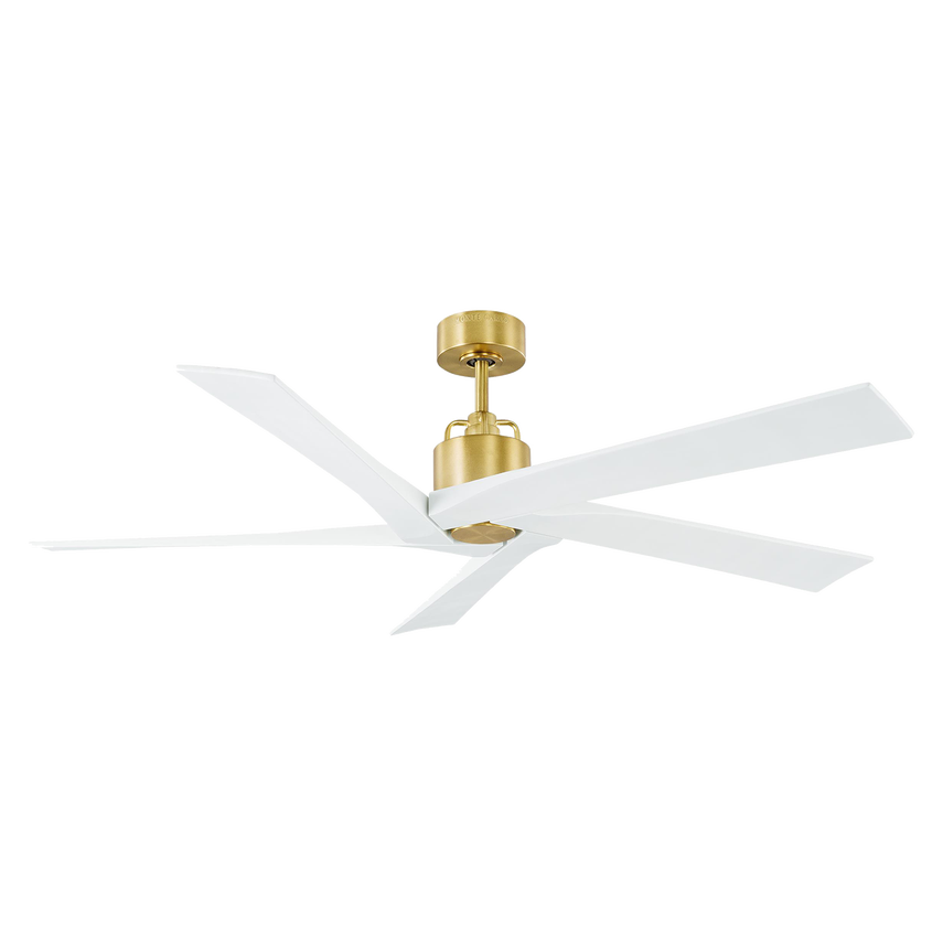 Visual Comfort Fan Aspen 56" Ceiling Fan - Burnished Brass, Handheld Remote, 6-speed, Reverse, indoor/outdoor 5ASPR56BBS