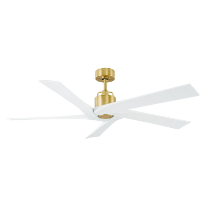 Visual Comfort Fan Aspen 56" Ceiling Fan - Burnished Brass, Handheld Remote, 6-speed, Reverse, indoor/outdoor 5ASPR56BBS