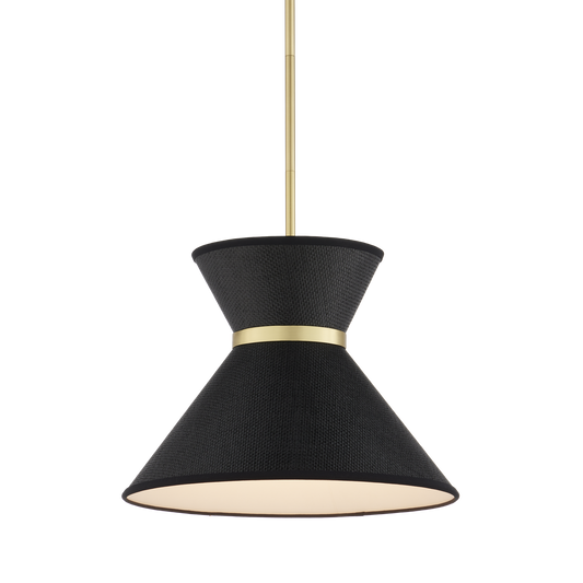 Currey & Co. Avignon 16.5" Black 1-Light Pendant 9000-1120