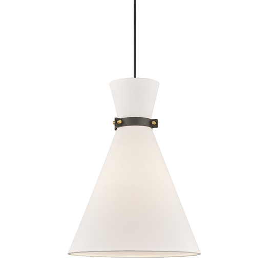 Mitzi 1 Light Pendant in Aged Brass/Black H294701L-AGB/BK