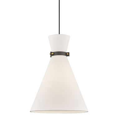 Mitzi 1 Light Pendant in Aged Brass/Black H294701L-AGB/BK