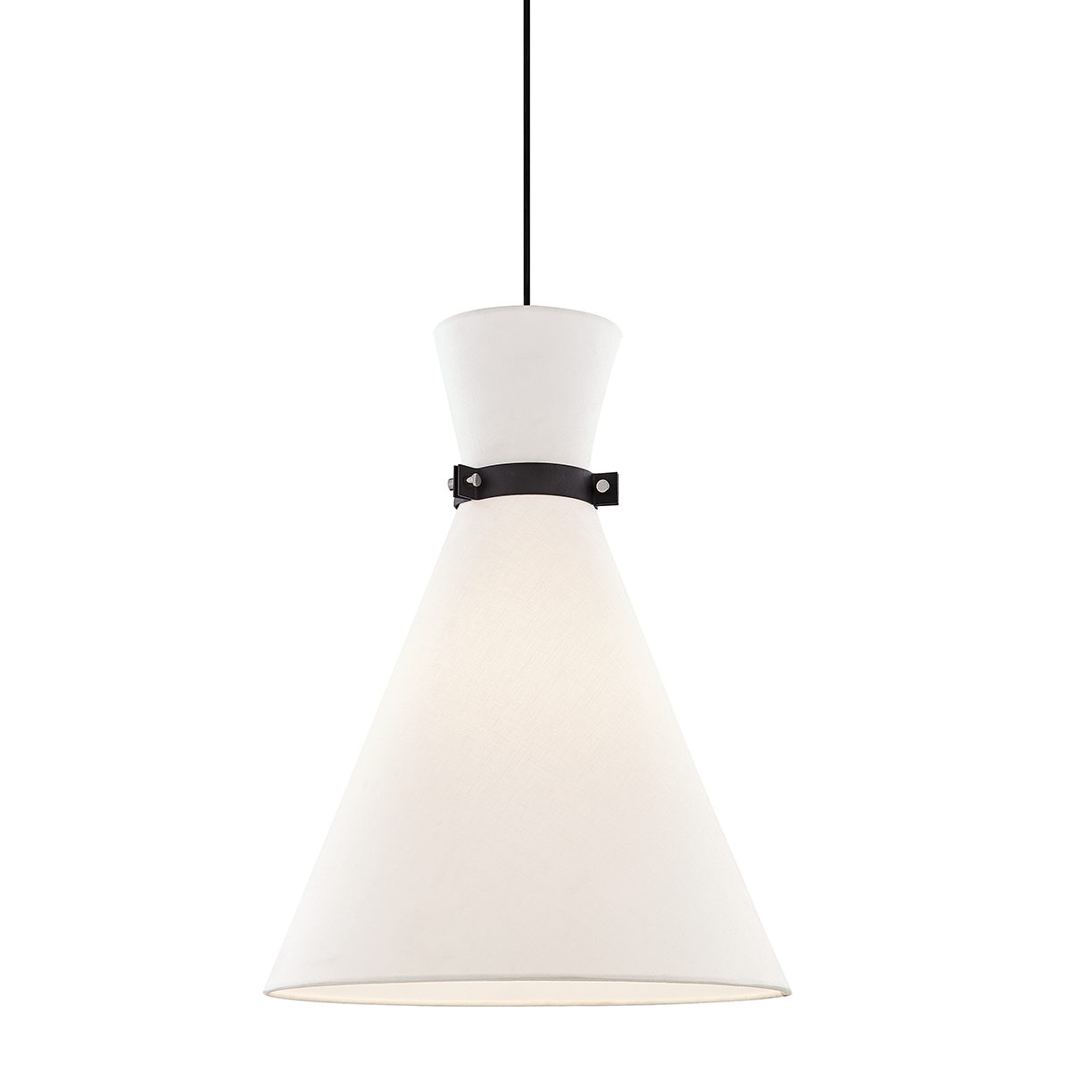 Mitzi 1 Light Pendant in Polished Nickel/Black H294701L-PN/BK