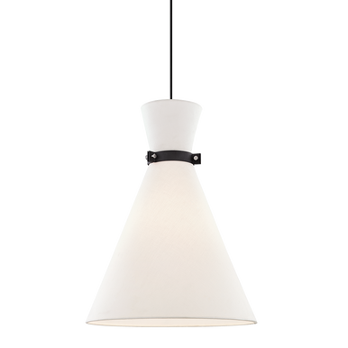 Mitzi 1 Light Pendant in Polished Nickel/Black H294701L-PN/BK