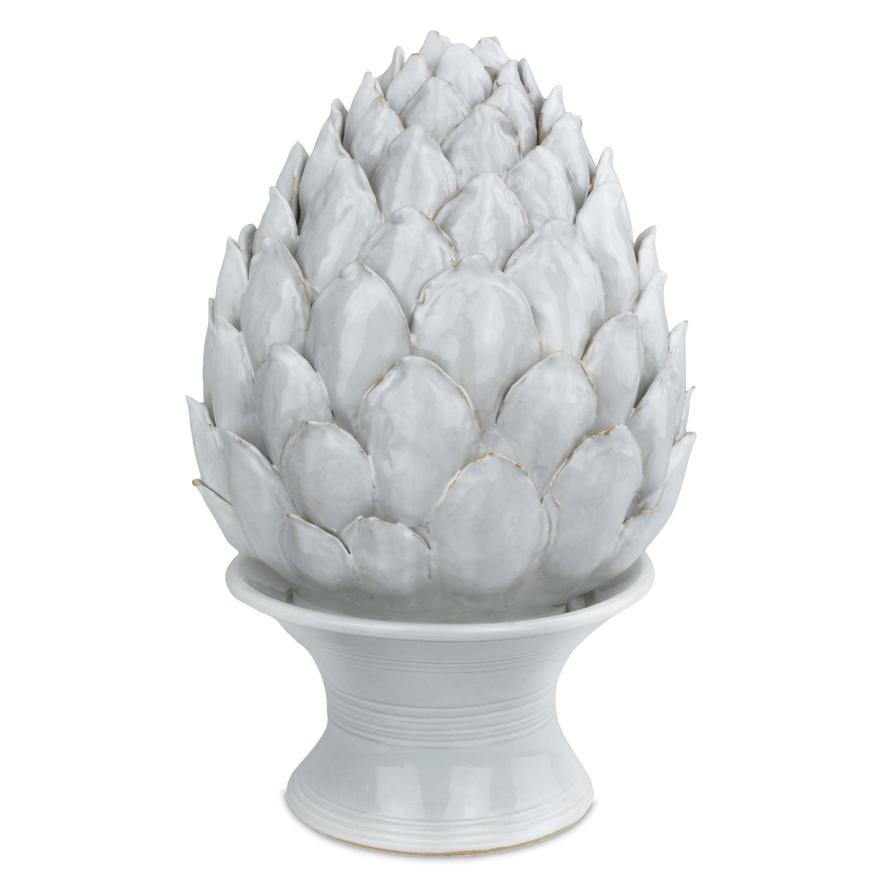 Currey & Co. 15.75" Ivory Ceramic Artichoke 1200-0833