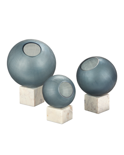 Currey & Co. Fresno Blue Orb Set of 3 1200-0900