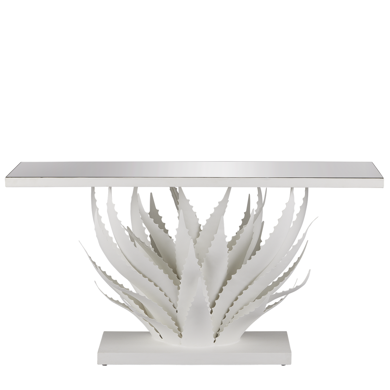 Currey & Co. Agave White Console Table 4000-0168