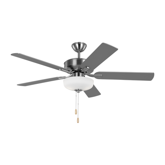 Generation Lighting  Fans Linden 52" Ceiling Fan in Brushed Steel 5LD52BSD