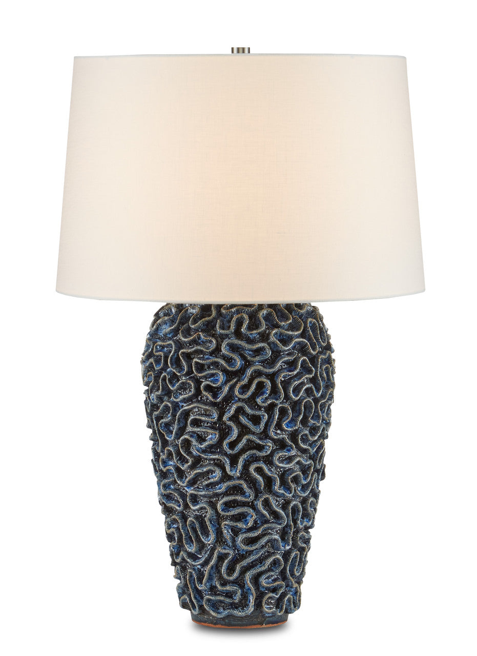 Currey & Co. Milos Blue Table Lamp 6000-0745