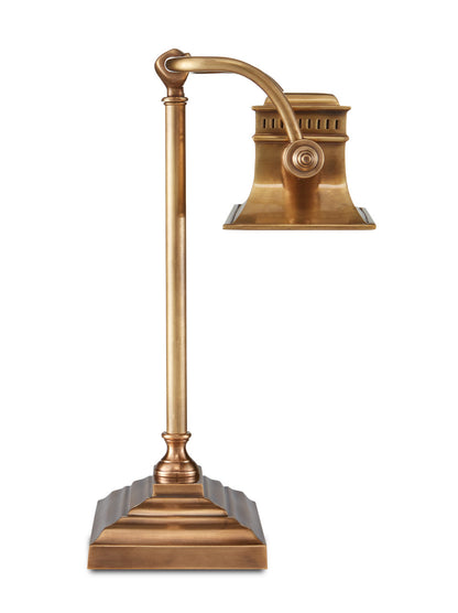 Currey & Co. Malvasia Brass Desk Lamp 6000-0758