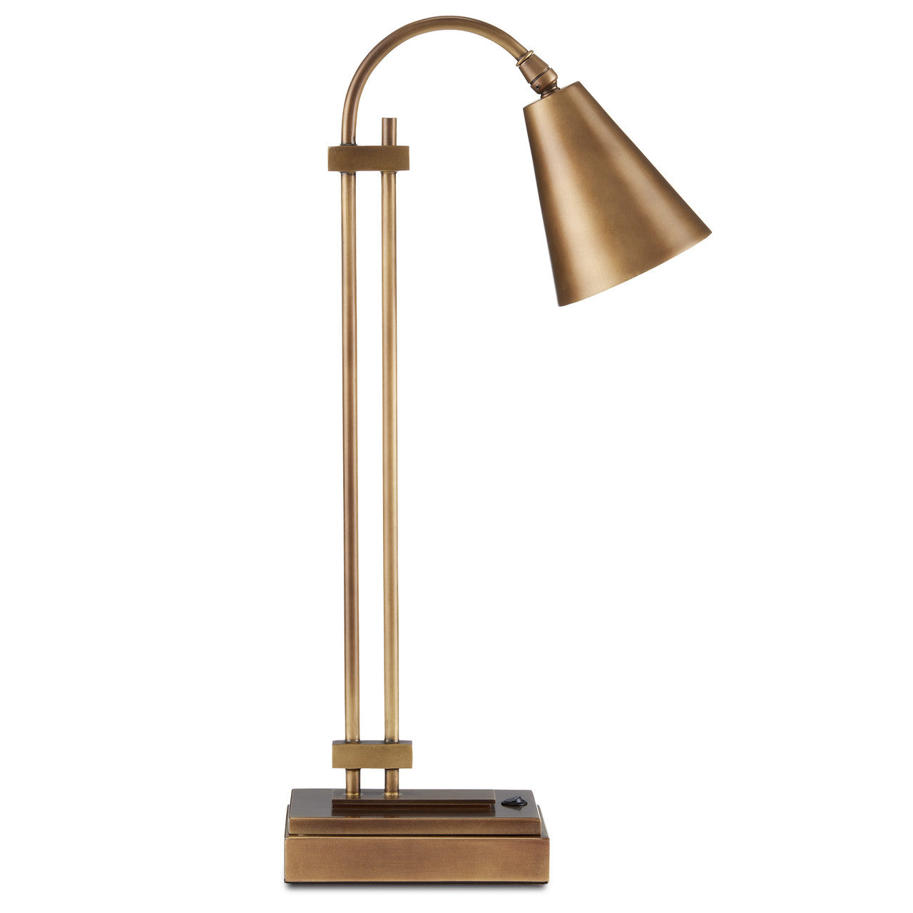 Currey & Co. Symmetry Brass Desk Lamp 6000-0782