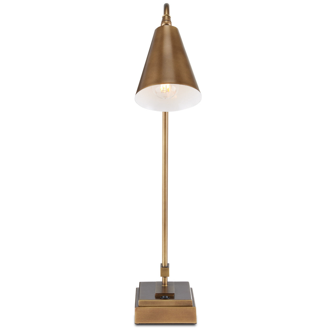 Currey & Co. Symmetry Brass Desk Lamp 6000-0782