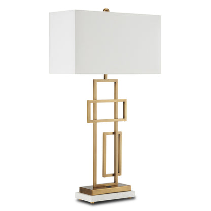 Currey & Co. Parallelogram Brass Table Lamp 6000-0834