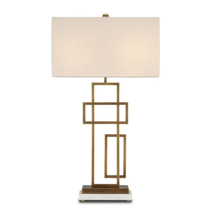 Currey & Co. Parallelogram Brass Table Lamp 6000-0834