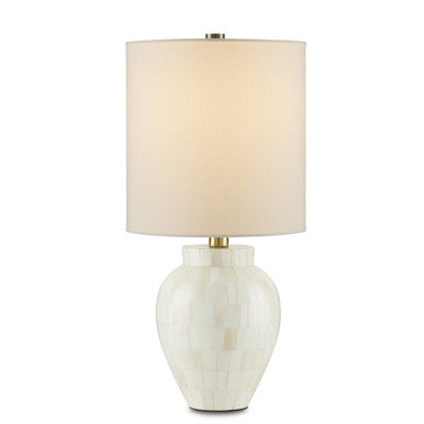 Currey & Co. Osso White Round Table Lamp 6000-0862