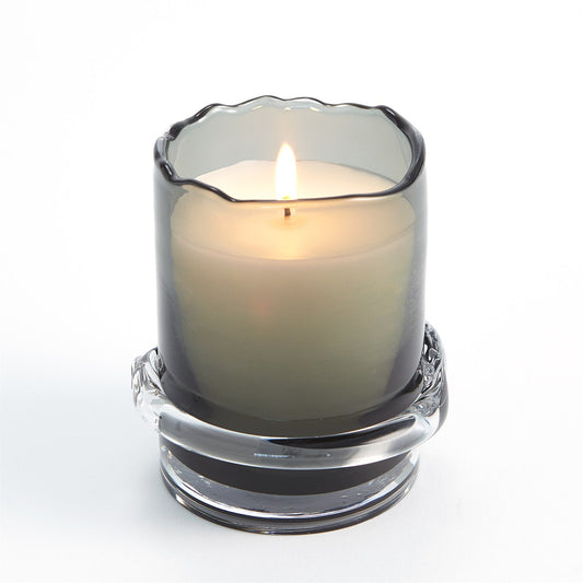 Global Views Studio A Home Intaglio Glass Candle-Ocean Citrus-Grey 7.60177